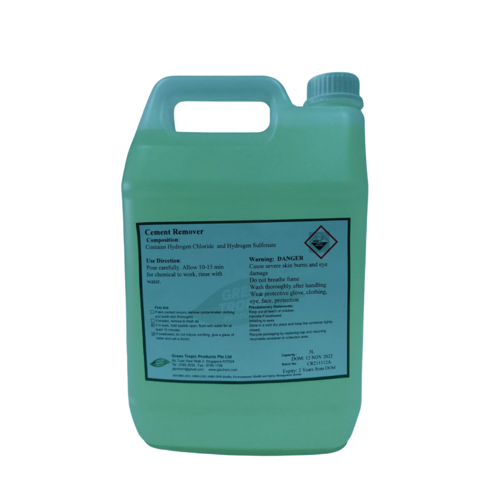 Cement Remover 5 Litre - Green Tropic Products Pte Ltd