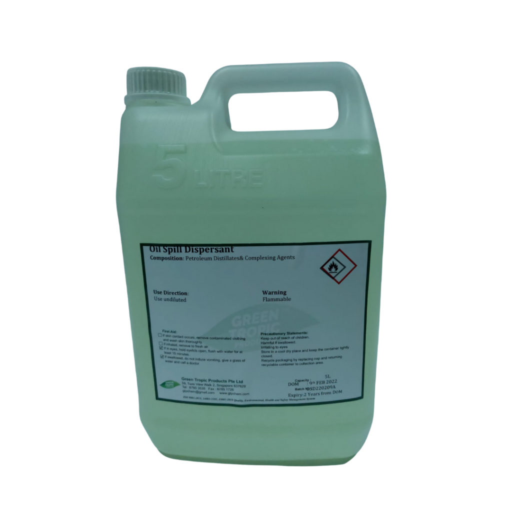 Oil Spill Dispersant 5 Litre - Green Tropic Products Pte Ltd